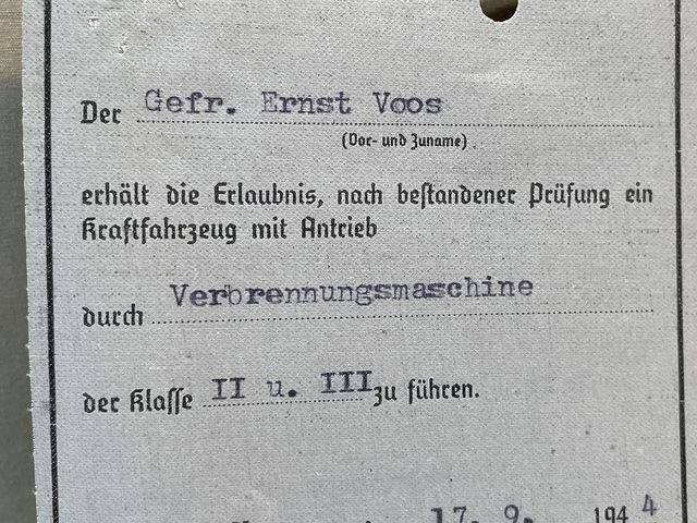 Original WWII German Armed Forces Driver License, Wehrmacht-F³hrerschein — image 4