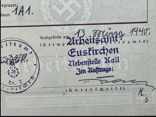 Original Nazi Era German Arbeitsbuch, 2nd Type — image 5