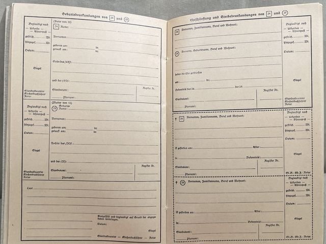 Original Nazi Era German Der Ahnenpaß (Family Tree) Book — image 11
