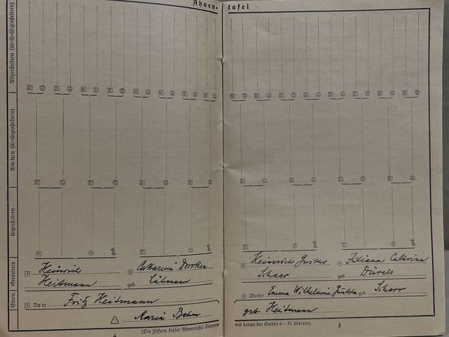 Original Nazi Era German Der Ahnenpaß (Family Tree) Book — image 6