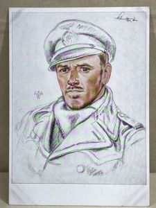 Original WWII German Personality Postcard, U-Boat Kapitðnleutnant Schiltze