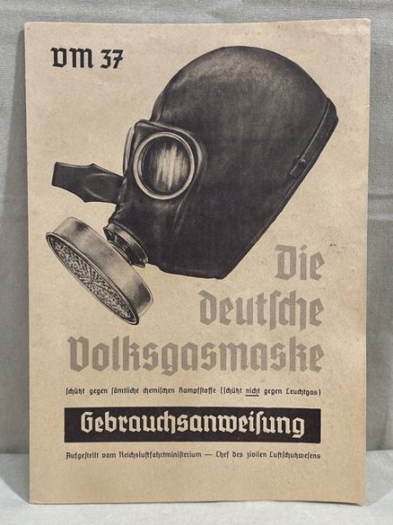 Original WWII German People's Gas Mask Instruction Pamphlet, Volksgasmaske — image 3