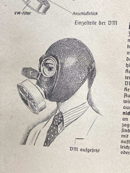 Original WWII German People's Gas Mask Instruction Pamphlet, Volksgasmaske — image 6