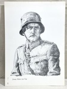 Original Nazi Era German Personality Print, Franz Ritter von Epp