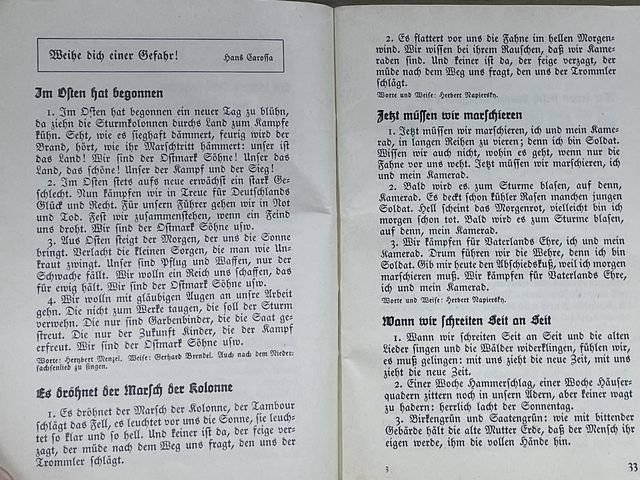 Original WWII German Military Pocket Song Book, Morgen marschieren wir — image 7
