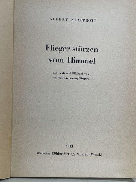 Original WWII German Dive Bombers Book, Flieger stürzen vom Himmel — image 4