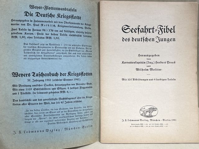 Original WWII German Sailor's Primer for German Youth Book, SEEFAHRT-FIBEL — image 3