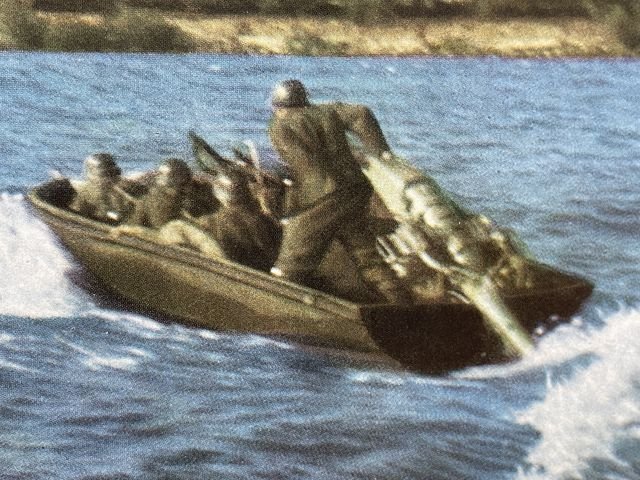 Original WWII German Military Themed Color Print, ASSAULT BOATS AHEAD — image 3