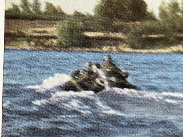 Original WWII German Military Themed Color Print, ASSAULT BOATS AHEAD — image 4