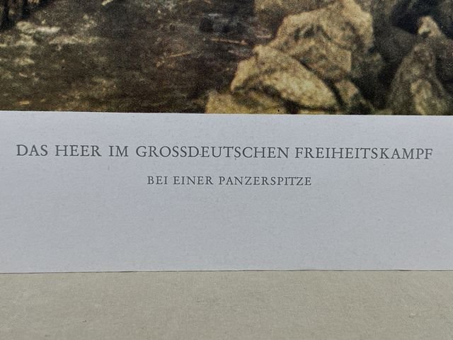 Original WWII German Military Themed Color Print, BEI EINER PANZERSPITZE — image 6