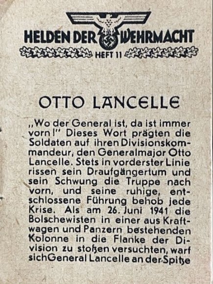 Original WWII German WHW Donation Booklet, Ritterkreuztr‰ger Otto Lancelle — image 2
