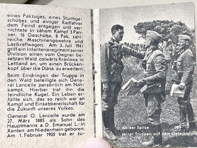 Original WWII German WHW Donation Booklet, Ritterkreuztr‰ger Otto Lancelle — image 3