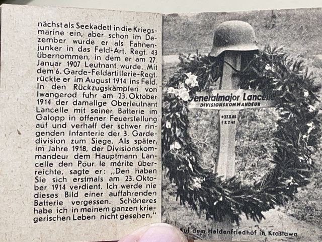 Original WWII German WHW Donation Booklet, Ritterkreuztr‰ger Otto Lancelle — image 5