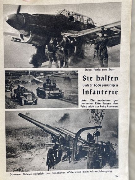 Original WWII German Kleine Kriegshefte Youth Book, Siegeszug durch Frankreich — image 13