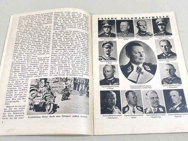Original WWII German Kleine Kriegshefte Youth Book, Siegeszug durch Frankreich — image 3