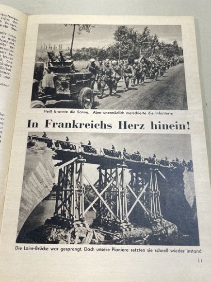 Original WWII German Kleine Kriegshefte Youth Book, Siegeszug durch Frankreich — image 7