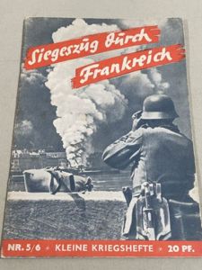 Original WWII German Kleine Kriegshefte Youth Book, Siegeszug durch Frankreich