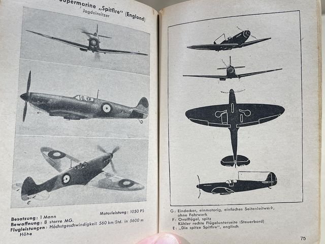 Original WWII German The War Planes of Germany, Italy & England Book, Kriegsflugzeuge — image 16