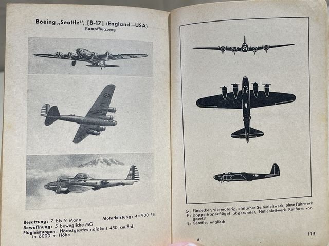 Original WWII German The War Planes of Germany, Italy & England Book, Kriegsflugzeuge — image 17