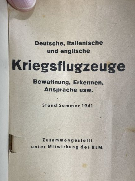 Original WWII German The War Planes of Germany, Italy & England Book, Kriegsflugzeuge — image 3