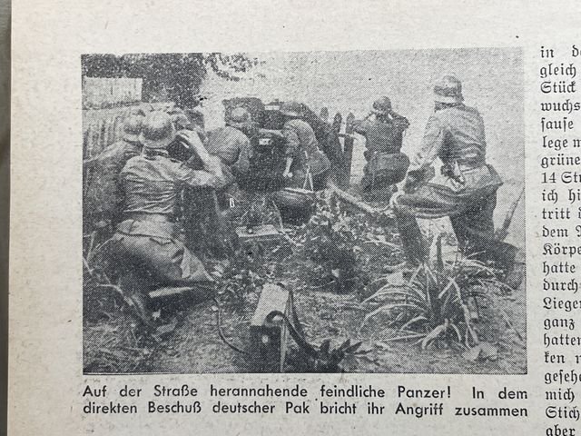 Original WWII German Kleine Kriegshefte Youth Book, Im Aufmarsch ³berrannt! — image 11