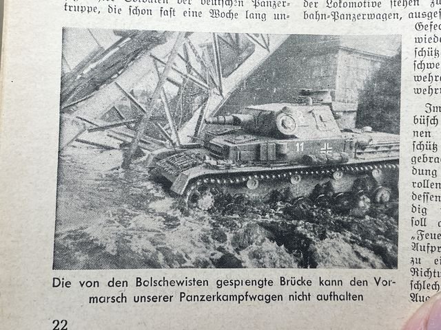 Original WWII German Kleine Kriegshefte Youth Book, Im Aufmarsch ³berrannt! — image 15