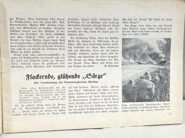 Original WWII German Kleine Kriegshefte Youth Book, Im Aufmarsch ³berrannt! — image 4