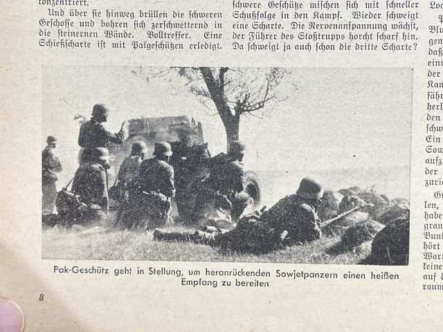 Original WWII German Kleine Kriegshefte Youth Book, Im Aufmarsch ³berrannt! — image 5