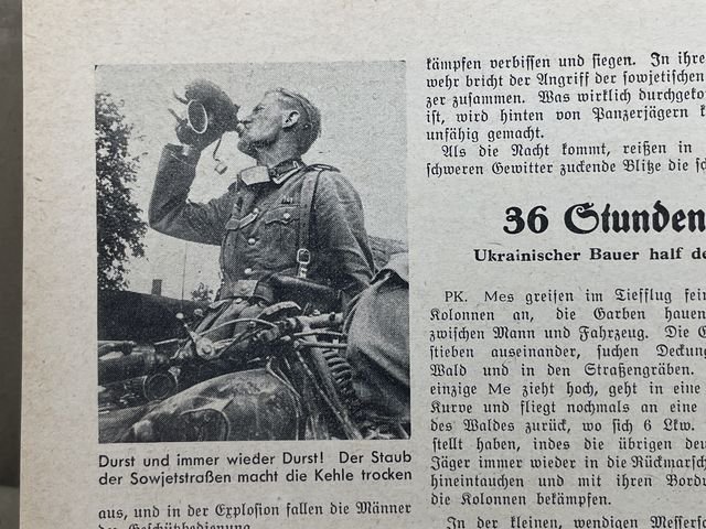 Original WWII German Kleine Kriegshefte Youth Book, Im Aufmarsch ³berrannt! — image 9