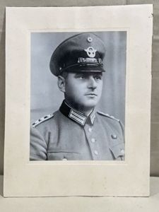 Original Nazi Era German Police Man's Photograph on Stiff Backing