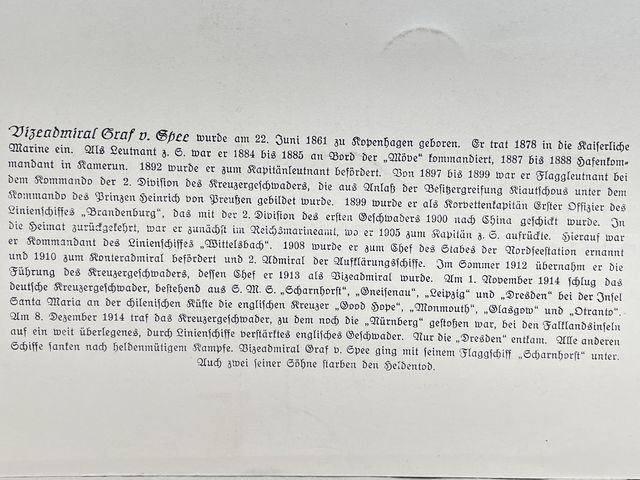 Original WWII German Kriegsmarine (Navy) Personality Print, Vizeadmiral Graf von Spee — image 11