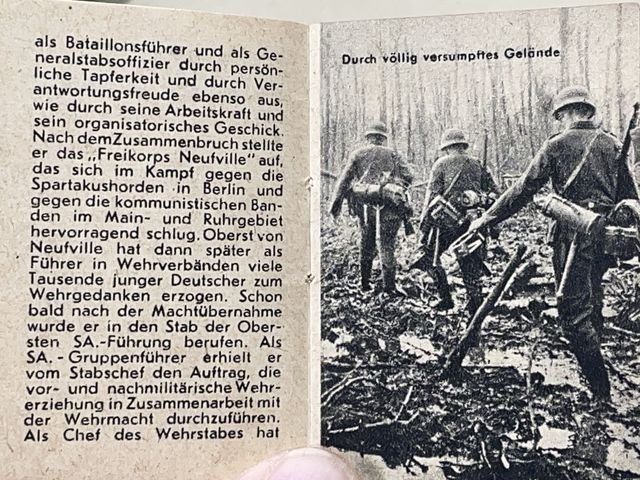 Original WWII German WHW Donation Booklet, Ritterkreuztrðger Georg von Neufville — image 3
