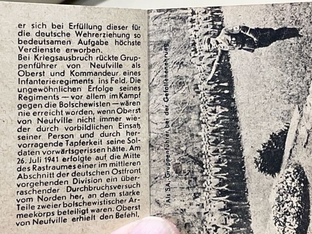 Original WWII German WHW Donation Booklet, Ritterkreuztrðger Georg von Neufville — image 5