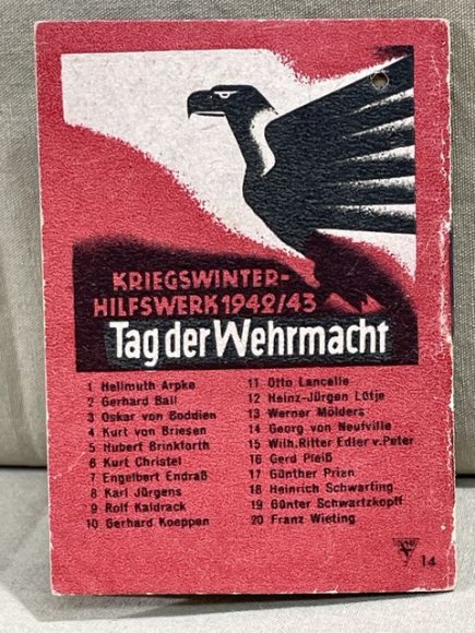 Original WWII German WHW Donation Booklet, Ritterkreuztrðger Georg von Neufville — image 7