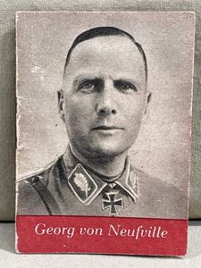 Original WWII German WHW Donation Booklet, Ritterkreuztrðger Georg von Neufville