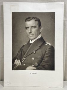 Original WWII German Kriegsmarine (Navy) Personality Print, Kapitðnleutnant von M■cke