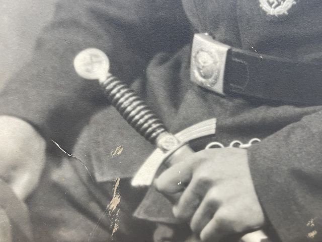 Original WWII Era German Luftwaffe NCO Soldier's Photograph, Pilot with Dagger — image 5
