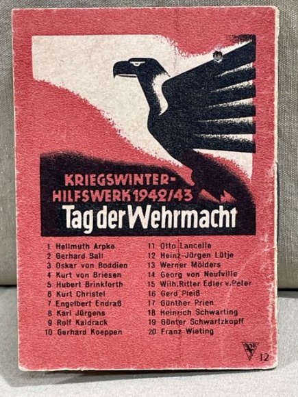 Original WWII German WHW Donation Booklet, Ritterkreuztrðger Heinz-J■rgen L■tje — image 7