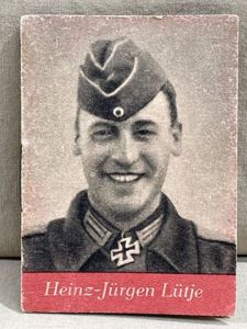 Original WWII German WHW Donation Booklet, Ritterkreuztrðger Heinz-J■rgen L■tje