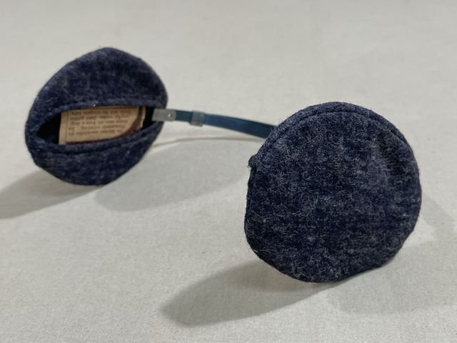 Original WWII German Soldier's Ear Muffs, DRP Marked! — image 2