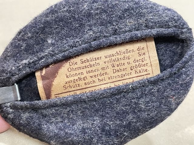 Original WWII German Soldier's Ear Muffs, DRP Marked! — image 5