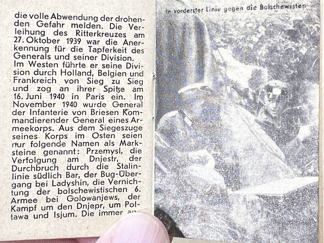 Original WWII German WHW Donation Booklet, Ritterkreuztrðger Kurt von Briesen — image 5