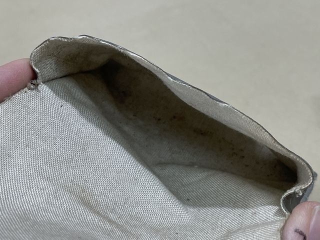 Original WWII German Gray Synthetic Leather Goggles CASE, Unissued — image 11