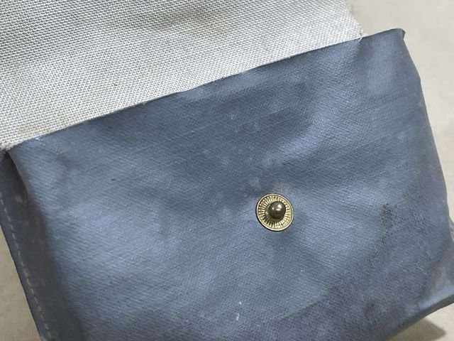 Original WWII German Gray Synthetic Leather Goggles CASE, Unissued — image 7