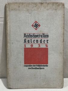 Original 1934 German Pocket Calendar/Information Book, Reichs-Sport-u Turn Kalender