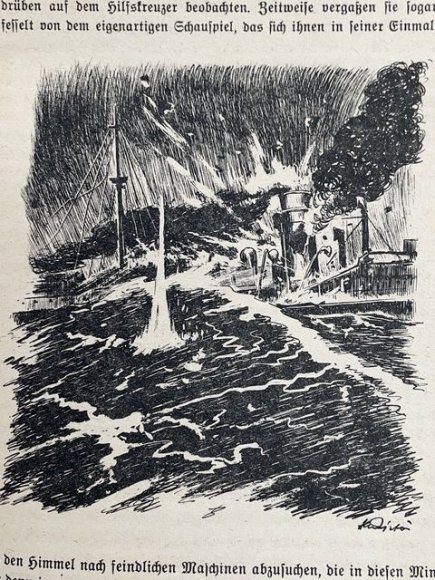 Original WWII German War Library of the German Youth Book, Schlachtschiffe im Atlantik — image 7