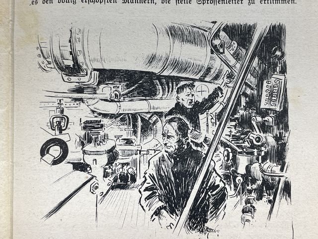 Original WWII German War Library of the German Youth Book, Schlachtschiffe im Atlantik — image 8