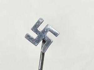 Original Nazi Era German SWASTIKA Pin, 6mm X 6mm