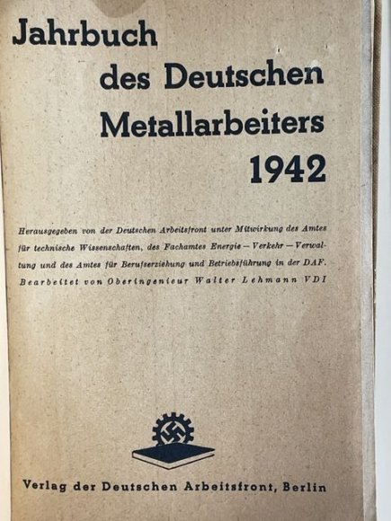 Original WWII German DAF Book, 1942 Year Book for German Metal Workers — image 5