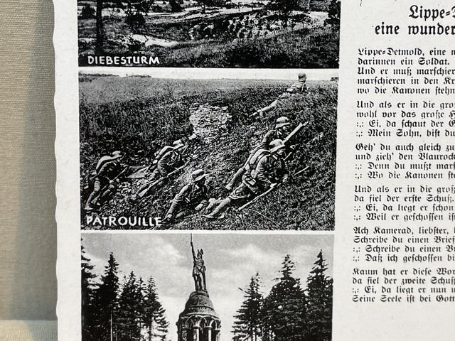 Original Nazi Era German Postcard, Greetings from the Senne — image 2